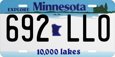 MN license plate 692LLO