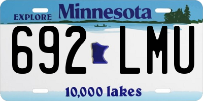 MN license plate 692LMU