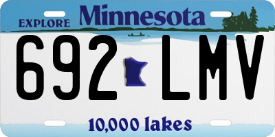 MN license plate 692LMV