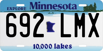 MN license plate 692LMX