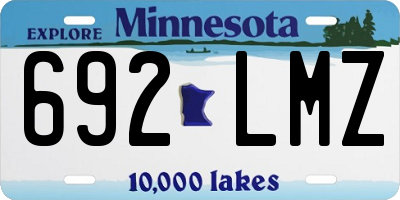 MN license plate 692LMZ