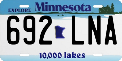 MN license plate 692LNA