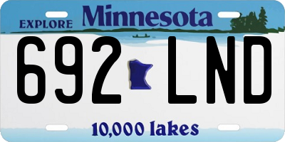 MN license plate 692LND