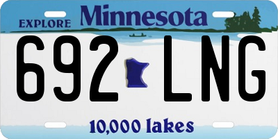 MN license plate 692LNG