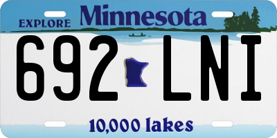 MN license plate 692LNI