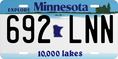 MN license plate 692LNN