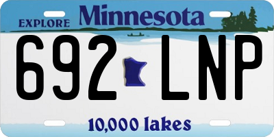 MN license plate 692LNP