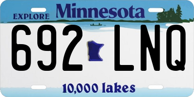 MN license plate 692LNQ