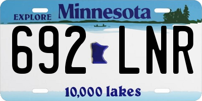 MN license plate 692LNR