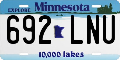 MN license plate 692LNU