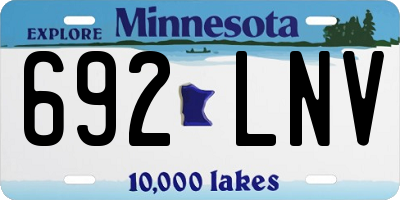 MN license plate 692LNV