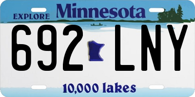 MN license plate 692LNY