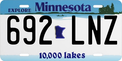 MN license plate 692LNZ
