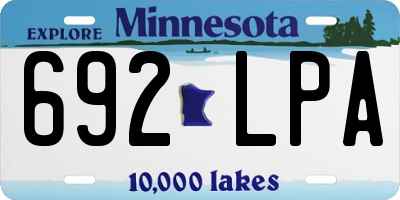 MN license plate 692LPA