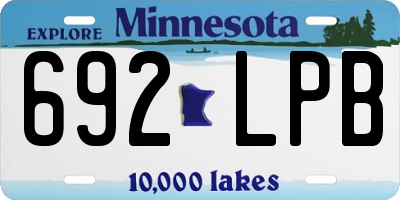 MN license plate 692LPB