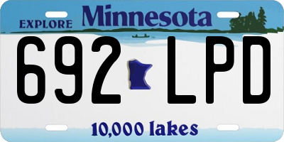 MN license plate 692LPD