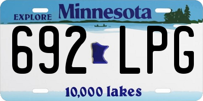 MN license plate 692LPG