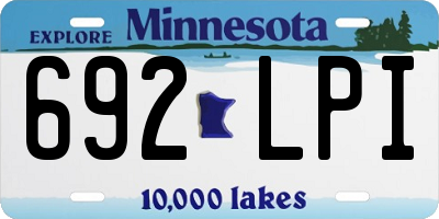 MN license plate 692LPI