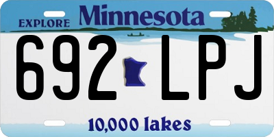 MN license plate 692LPJ
