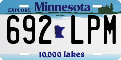 MN license plate 692LPM