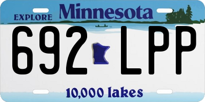 MN license plate 692LPP