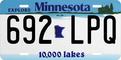 MN license plate 692LPQ