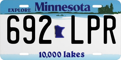 MN license plate 692LPR
