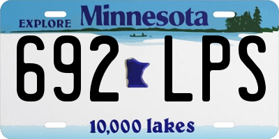 MN license plate 692LPS