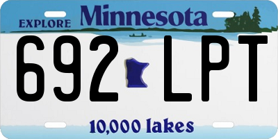 MN license plate 692LPT