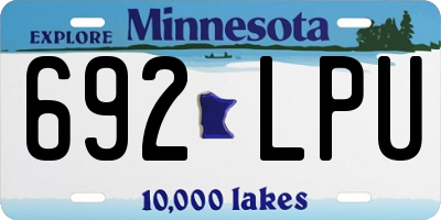 MN license plate 692LPU
