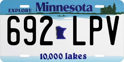 MN license plate 692LPV