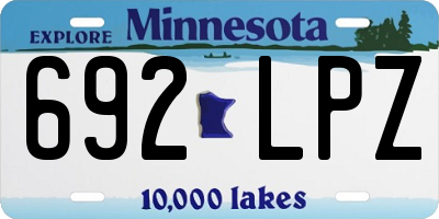 MN license plate 692LPZ