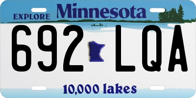MN license plate 692LQA