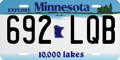 MN license plate 692LQB