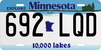 MN license plate 692LQD