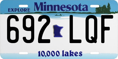MN license plate 692LQF