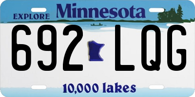 MN license plate 692LQG