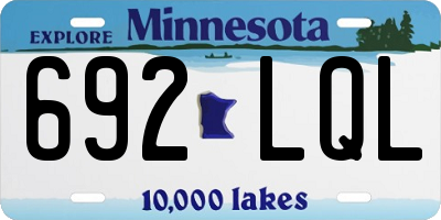 MN license plate 692LQL