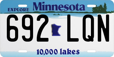 MN license plate 692LQN