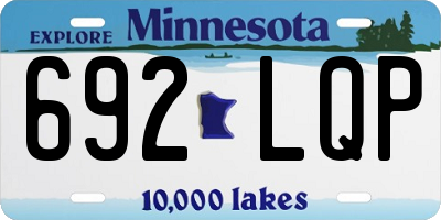MN license plate 692LQP