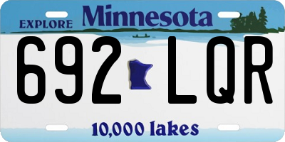 MN license plate 692LQR