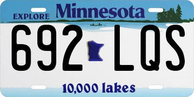 MN license plate 692LQS