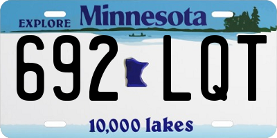 MN license plate 692LQT