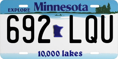 MN license plate 692LQU