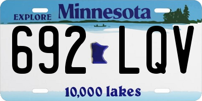 MN license plate 692LQV