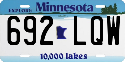 MN license plate 692LQW