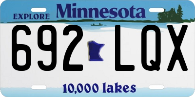 MN license plate 692LQX