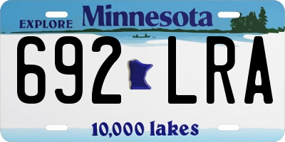 MN license plate 692LRA