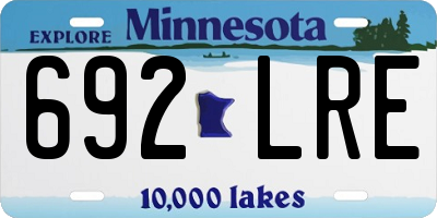 MN license plate 692LRE