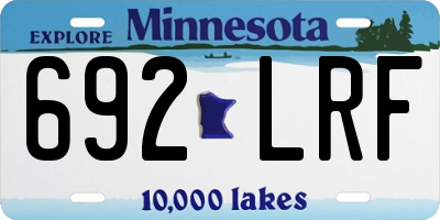 MN license plate 692LRF